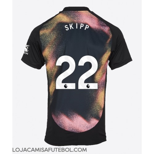 Camisa de Futebol Leicester City Oliver Skipp #22 Equipamento Secundário 2024-25 Manga Curta